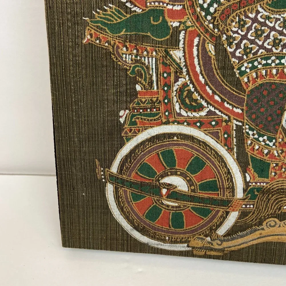 Vintage Thai Mythology Fabric Wall Art